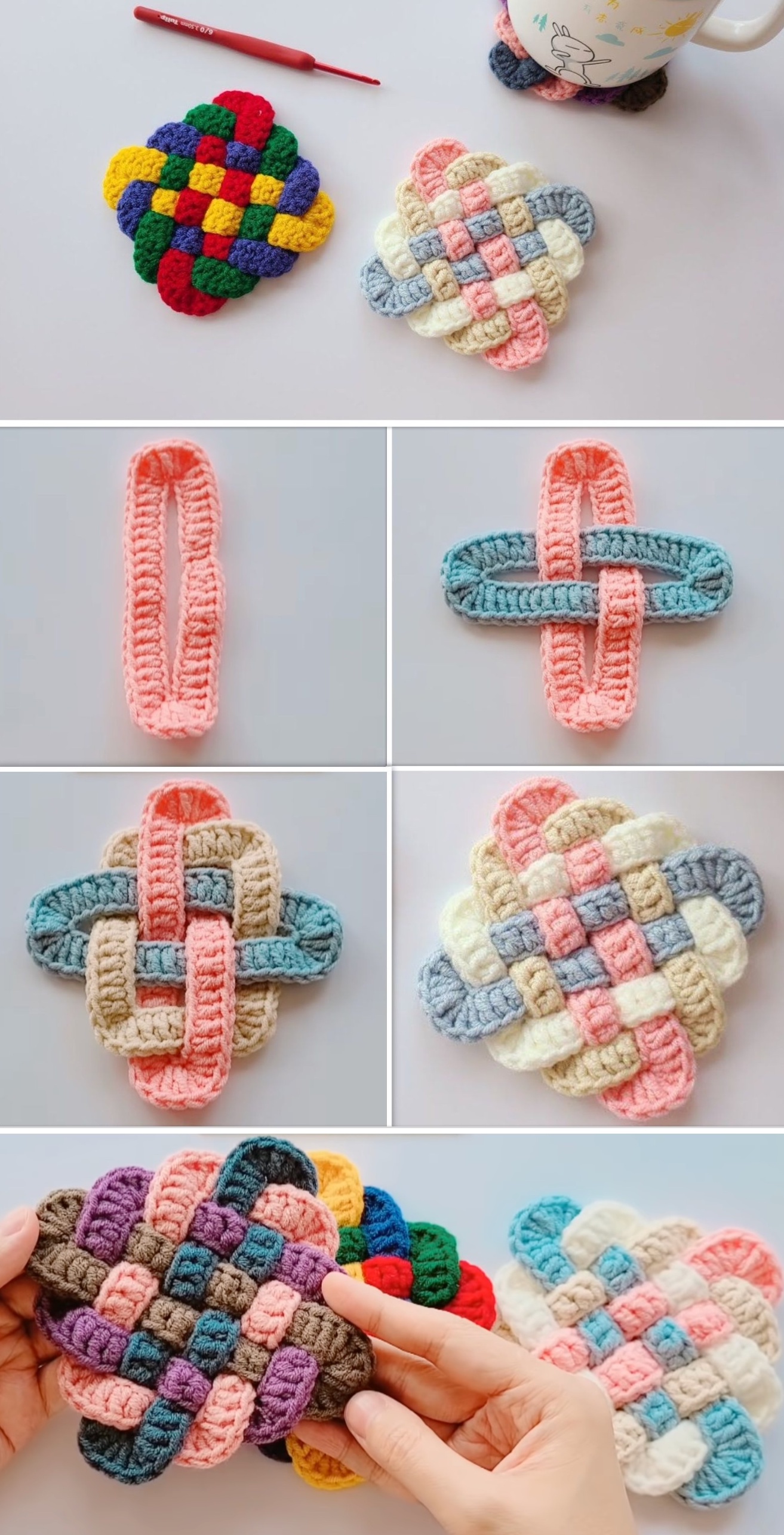 Free Easy Crochet Coaster Pattern - Celtic Knot Crochet