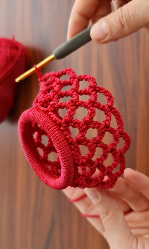 Crochet shopping bag from plastic online bags