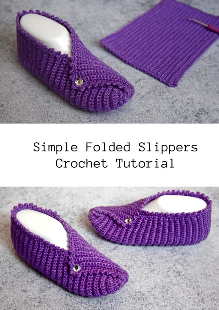 Crochet Tutorial – Folded Slippers – Design Peak