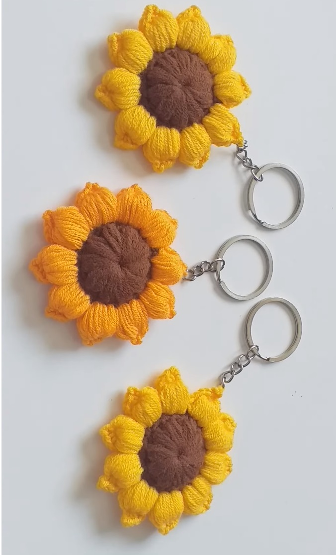 Crochet Sunflower Chain