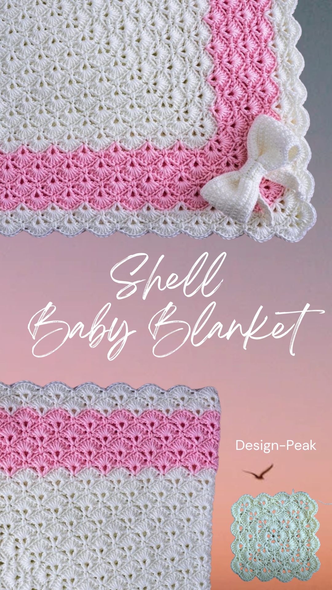 Crochet Shell Stitch Baby Blanket