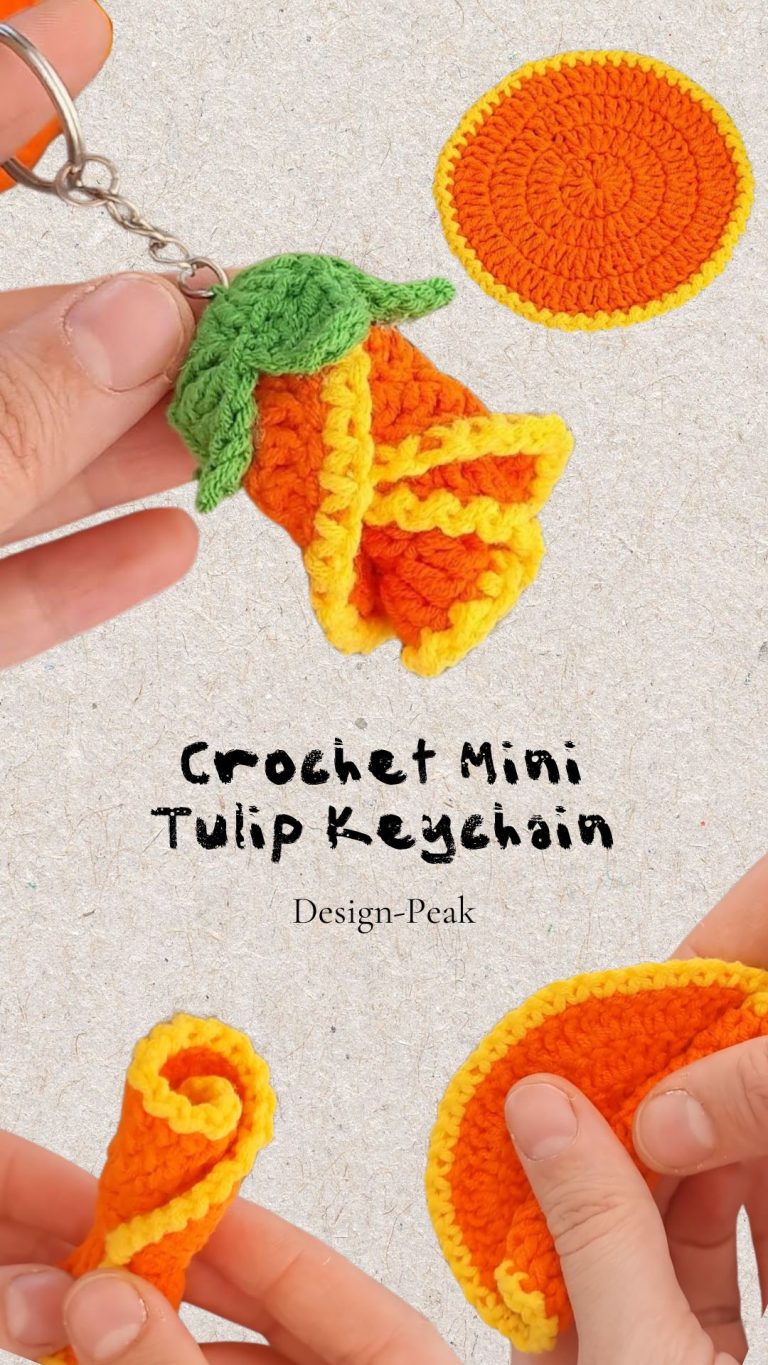 Crochet Mini Tulip Keychain Design Peak