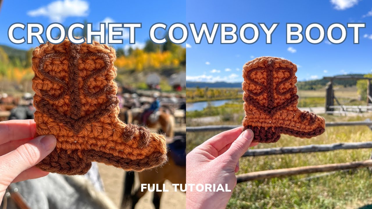 How to Crochet a Cowboy Boots Appliqué